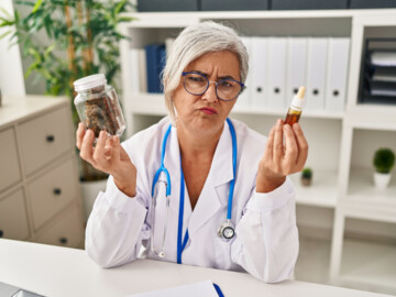 Ärztin mit Cannabis