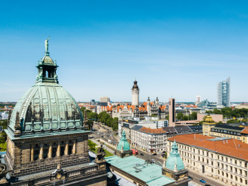 Blick über die Dächer von Leipzig