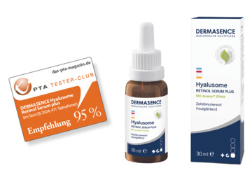 DERMASENCE Hyalusome Retinol Serum plus mit Siegel