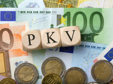 Geld und die Buchstaben PKV