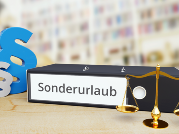 Ordner mit Aufschrift: Sonderurlaub