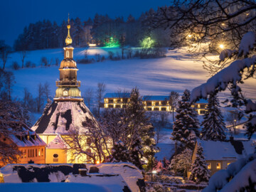 Schnee im Erzgebirge